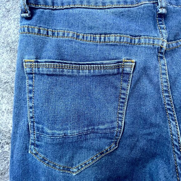 Smith & Mills Jeans Men 32 Blue Denim 5 Pockets Straight Stretch Workwear - Picture 12 of 12